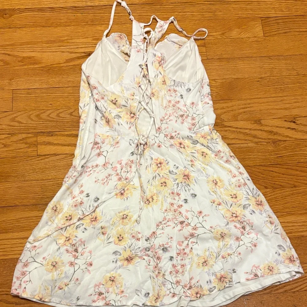Xhilaration Floral Mini Dress - White, Pink, Yellow